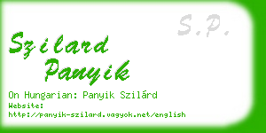 szilard panyik business card