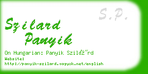 szilard panyik business card